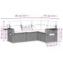 4-teilige Gartensofagarnitur und braune synthetische Rattankissen von , Gartensets - Ref: Foro24-3252450, Preis: 307,70 €, Ra...