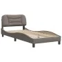 Estructura de cama con cabecero de tela gris taupe 80x200 cm de , Camas y somieres - Ref: Foro24-3207734, Precio: 149,57 €, D...