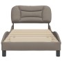 Bed frame with headboard in taupe gray fabric 80x200 cm by , Beds and slatted bases - Ref: Foro24-3207734, Price: 151,78 €, D...