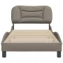 Estructura de cama con cabecero de tela gris taupe 80x200 cm de , Camas y somieres - Ref: Foro24-3207734, Precio: 149,57 €, D...