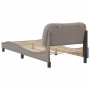 Bettgestell mit Kopfteil aus taupegrauem Stoff 80x200 cm von , Betten und Lattenroste - Ref: Foro24-3207734, Preis: 151,78 €,...