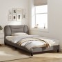 Bed frame with headboard in taupe gray fabric 100x200 cm by , Beds and slatted bases - Ref: Foro24-3207755, Price: 157,24 €, ...