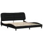 Bed frame with black fabric headboard 180x200 cm by , Beds and slatted bases - Ref: Foro24-3207788, Price: 254,45 €, Discount: %