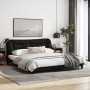 Bed frame with black fabric headboard 180x200 cm by , Beds and slatted bases - Ref: Foro24-3207788, Price: 254,45 €, Discount: %