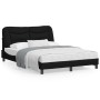 Bed frame with black fabric headboard 140x200 cm by , Beds and slatted bases - Ref: Foro24-3207774, Price: 217,95 €, Discount: %