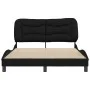 Bed frame with black fabric headboard 140x200 cm by , Beds and slatted bases - Ref: Foro24-3207774, Price: 215,46 €, Discount: %