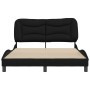 Estructura de cama con cabecero de tela negro 140x200 cm de , Camas y somieres - Ref: Foro24-3207774, Precio: 217,95 €, Descu...