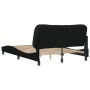 Bed frame with black fabric headboard 140x200 cm by , Beds and slatted bases - Ref: Foro24-3207774, Price: 217,95 €, Discount: %