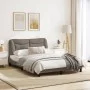 Bed frame with headboard in taupe gray fabric 140x190 cm by , Beds and slatted bases - Ref: Foro24-3207769, Price: 212,46 €, ...