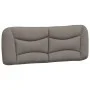 Bed frame with headboard in taupe gray fabric 140x190 cm by , Beds and slatted bases - Ref: Foro24-3207769, Price: 212,46 €, ...