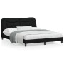Bed frame with black fabric headboard 160x200 cm by , Beds and slatted bases - Ref: Foro24-3207781, Price: 261,06 €, Discount: %