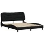 Bed frame with black fabric headboard 160x200 cm by , Beds and slatted bases - Ref: Foro24-3207781, Price: 261,97 €, Discount: %