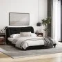 Bed frame with black fabric headboard 160x200 cm by , Beds and slatted bases - Ref: Foro24-3207781, Price: 261,97 €, Discount: %