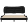 Bed frame with black fabric headboard 160x200 cm by , Beds and slatted bases - Ref: Foro24-3207781, Price: 261,06 €, Discount: %