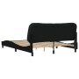 Bed frame with black fabric headboard 160x200 cm by , Beds and slatted bases - Ref: Foro24-3207781, Price: 261,06 €, Discount: %