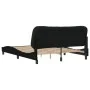 Bed frame with black fabric headboard 160x200 cm by , Beds and slatted bases - Ref: Foro24-3207781, Price: 261,97 €, Discount: %