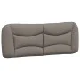Bed frame with headboard in taupe gray fabric 140x200 cm by , Beds and slatted bases - Ref: Foro24-3207776, Price: 235,07 €, ...