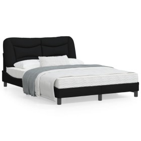 Bed frame with black fabric headboard 120x200 cm by , Beds and slatted bases - Ref: Foro24-3207760, Price: 178,31 €, Discount: %