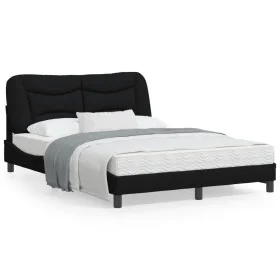Bed frame with black fabric headboard 120x200 cm by , Beds and slatted bases - Ref: Foro24-3207760, Price: 176,50 €, Discount: %
