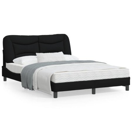 Bed frame with black fabric headboard 120x200 cm by , Beds and slatted bases - Ref: Foro24-3207760, Price: 177,74 €, Discount: %