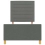 Estructura de cama con cabecera Gris oscuro 100 x 200 cm tela