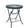Bistro-Gartentisch aus Stahl und schwarzem Glas, 40 x 46 cm von vidaXL, Gartentische - Ref: Foro24-47926, Preis: 52,21 €, Rab...