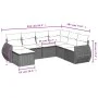 Set de comedor de jardín 7 pzas y cojines ratán sintético negro de , Conjuntos de jardín - Ref: Foro24-3254033, Precio: 438,7...