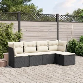 5-teiliges Gartenmöbel-Set und schwarze synthetische Rattankissen von , Gartensets - Ref: Foro24-3263132, Preis: 289,35 €, Ra...