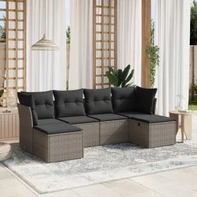 Gartenmöbel-Set, 6-teilig, mit grauen Polstern aus synthetischem Rattan. von , Gartensets - Ref: Foro24-3263236, Preis: 328,1...