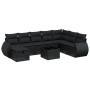 8-teiliges Gartensofa-Set und Kissen aus schwarzem Kunststoff-Rattan. von , Gartensets - Ref: Foro24-3264211, Preis: 571,57 €...