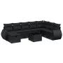 Set de sofás de jardín 8 piezas y cojines ratán sintético negro by , Garden sets - Ref: Foro24-3264211, Price: 593,21 €, Disc...