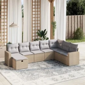 Juego de sofás jardín con cojines beige mezcla 8 pzas ratán PE by , Garden sets - Ref: Foro24-3263585, Price: 496,25 €, Disco...