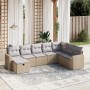 Juego de sofás jardín con cojines beige mezcla 8 pzas ratán PE by , Garden sets - Ref: Foro24-3263585, Price: 478,26 €, Disco...