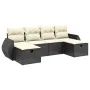 6-piece garden sofa set and black synthetic rattan cushions by , Garden sets - Ref: Foro24-3264162, Price: 366,23 €, Discount: %
