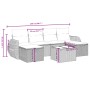 6-teilige Gartensofagarnitur und schwarze synthetische Rattankissen von , Gartensets - Ref: Foro24-3264162, Preis: 348,36 €, ...
