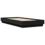 Estructura de cama madera de ingeniería negra 90x200 cm de , Camas y somieres - Ref: Foro24-839603, Precio: 89,72 €, Descuent...