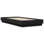 Estructura de cama madera de ingeniería negra 90x200 cm de , Camas y somieres - Ref: Foro24-839603, Precio: 89,72 €, Descuent...