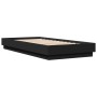 Schwarzer Bettrahmen aus Holzwerkstoff, 90 x 200 cm von , Betten und Lattenroste - Ref: Foro24-839603, Preis: 90,88 €, Rabatt: %