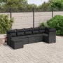 Set de comedor de jardín 7 pzas y cojines ratán sintético negro by , Garden sets - Ref: Foro24-3263191, Price: 446,43 €, Disc...