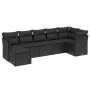 Set de comedor de jardín 7 pzas y cojines ratán sintético negro de , Conjuntos de jardín - Ref: Foro24-3263191, Precio: 455,8...