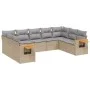 9-piece garden sofa set with beige synthetic rattan cushions by , Garden sets - Ref: Foro24-3227116, Price: 561,25 €, Discoun...