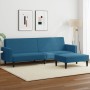 Zweiplätziges Schlafsofa mit blauem Samthocker. von , Sofas - Ref: Foro24-3216235, Preis: 337,06 €, Rabatt: %