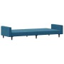 Zweiplätziges Schlafsofa mit blauem Samthocker. von , Sofas - Ref: Foro24-3216235, Preis: 337,06 €, Rabatt: %