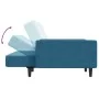 Sofá cama de 2 plazas con taburete terciopelo azul by , Sofas - Ref: Foro24-3216235, Price: 329,46 €, Discount: %