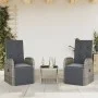 Set comedor de jardín 3 piezas con cojines ratán sintético gris de , Conjuntos de jardín - Ref: Foro24-3277627, Precio: 354,7...