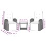 3-piece garden dining set with gray synthetic rattan cushions by , Garden sets - Ref: Foro24-3277627, Price: 369,63 €, Discou...