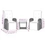 Set comedor de jardín 3 piezas con cojines ratán sintético gris de , Conjuntos de jardín - Ref: Foro24-3277627, Precio: 354,7...