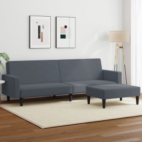 2-seater sofa bed with dark gray velvet stool by , Sofas - Ref: Foro24-3216237, Price: 309,92 €, Discount: %