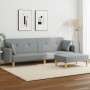 Sofá cama de 2 plazas con taburete tela gris claro de , Sofás - Ref: Foro24-3216240, Precio: 330,58 €