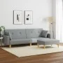 Sofá cama de 2 plazas con taburete tela gris claro by , Sofas - Ref: Foro24-3216240, Price: 338,11 €, Discount: %